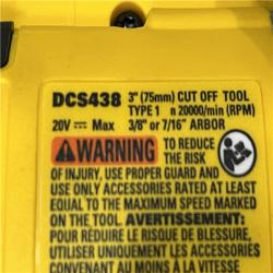 AS-IS DEWALT 20V XR Cordless 3 in. Cut-Off Tool (Tool Only)