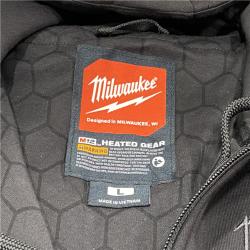 AS-IS Milwaukee Men's Large 12-Volt Lithium-Ion Cordless Black Heated Jacket Hoodie Kit