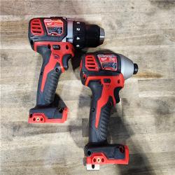 HOUSTON LOCATION - AS-IS Milwaukee 18V Cordless Brushed 2-Tool Drill/Driver and Impact Driver Kit