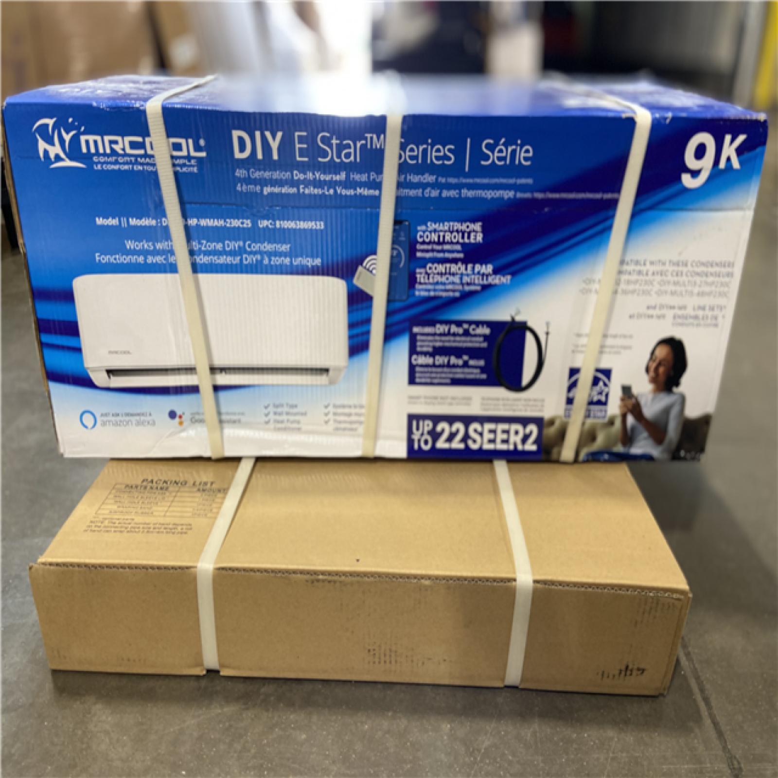 DALLAS LOCATION - MRCOOL 9000 BTU 0.75-Ton Wall Mount Mini Split Air Handler with 25 ft. DIY Pro Comm. Cable, Remote and Smart Control 208/230V
