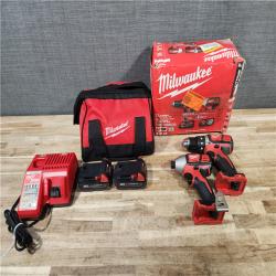 HOUSTON LOCATION - AS-IS Milwaukee 18V Lithium-Ion Cordless Drill Driver/Impact Driver Combo Kit