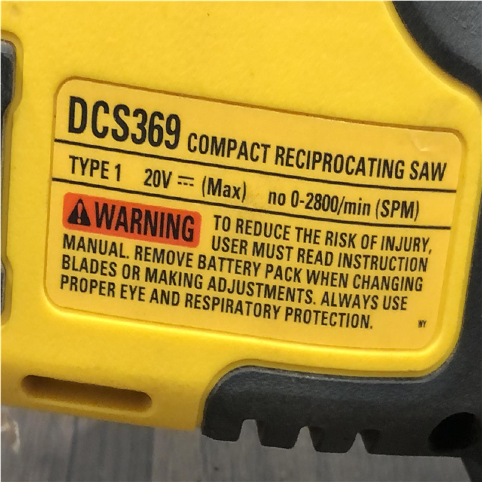AS-IS DEWALT ATOMIC 20V MAX Cordless Brushless Compact Reciprocating Saw (Tool Only)
