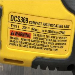 AS-IS DEWALT ATOMIC 20V MAX Cordless Brushless Compact Reciprocating Saw (Tool Only)