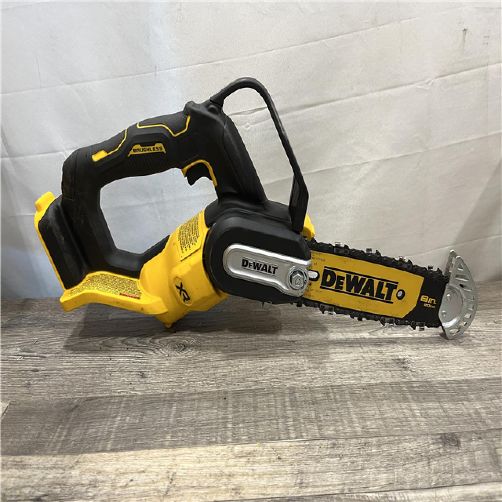 AS-IS DEWALT 20V MAX 8 in. Brushless Cordless Battery Powered Pruning Chainsaw (Tool Only)