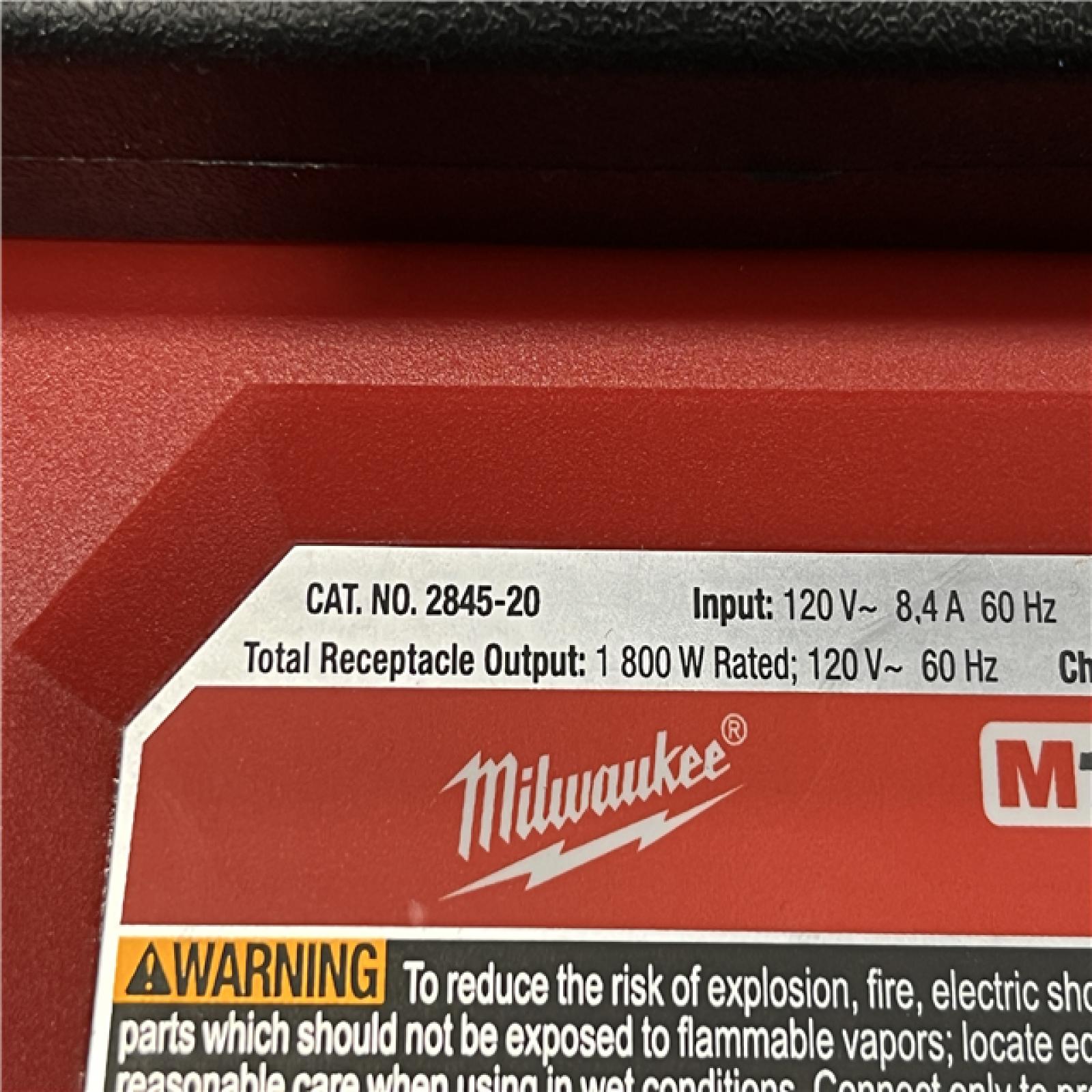 AS-IS Milwaukee 18V Lithium-Ion Cordless 3600-Watt/1800-Watt Battery Powered Power Supply (Tool Only)
