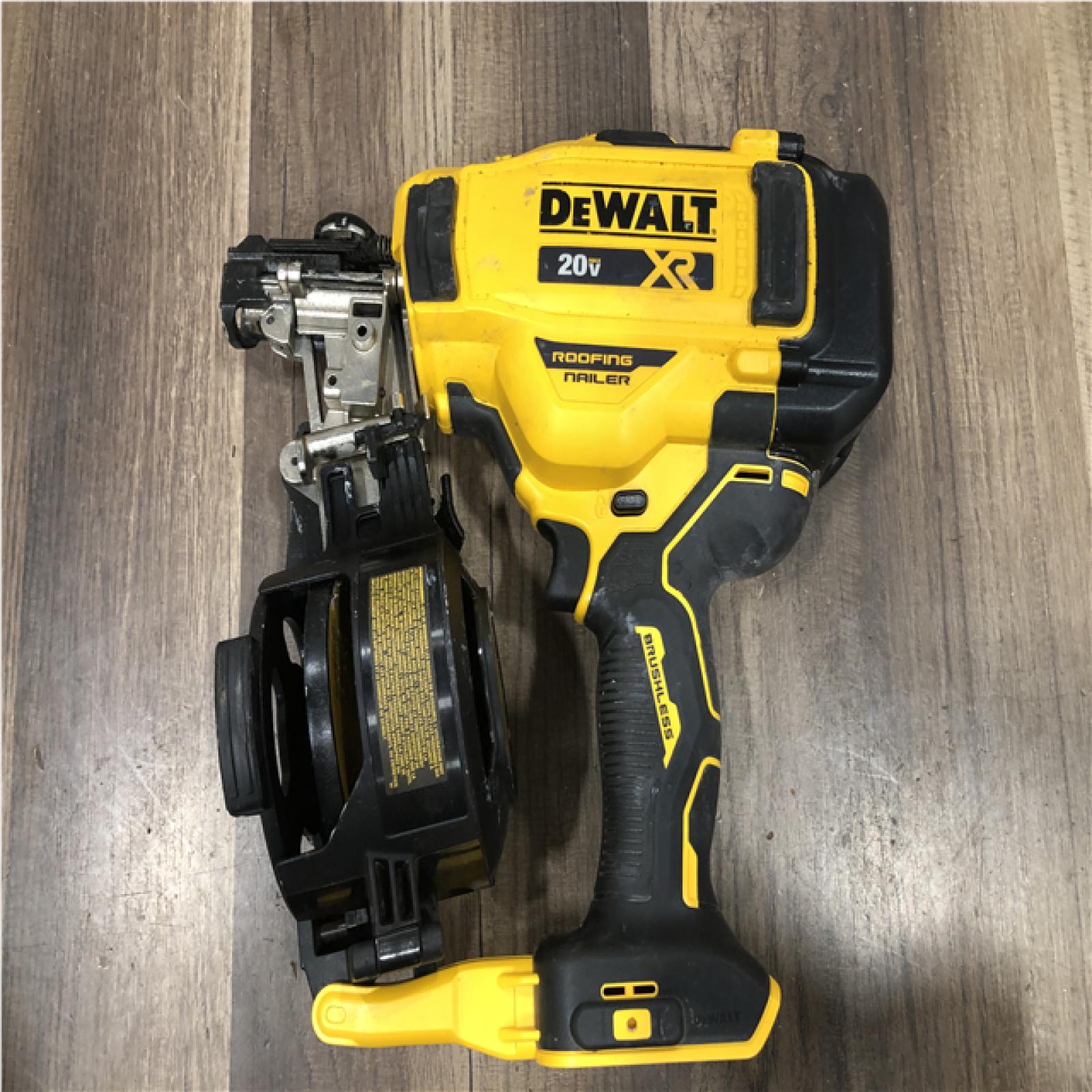 AS-IS DEWALT 20V MAX 15-Degree Electric Cordless Roofing Nailer (Tool Only)
