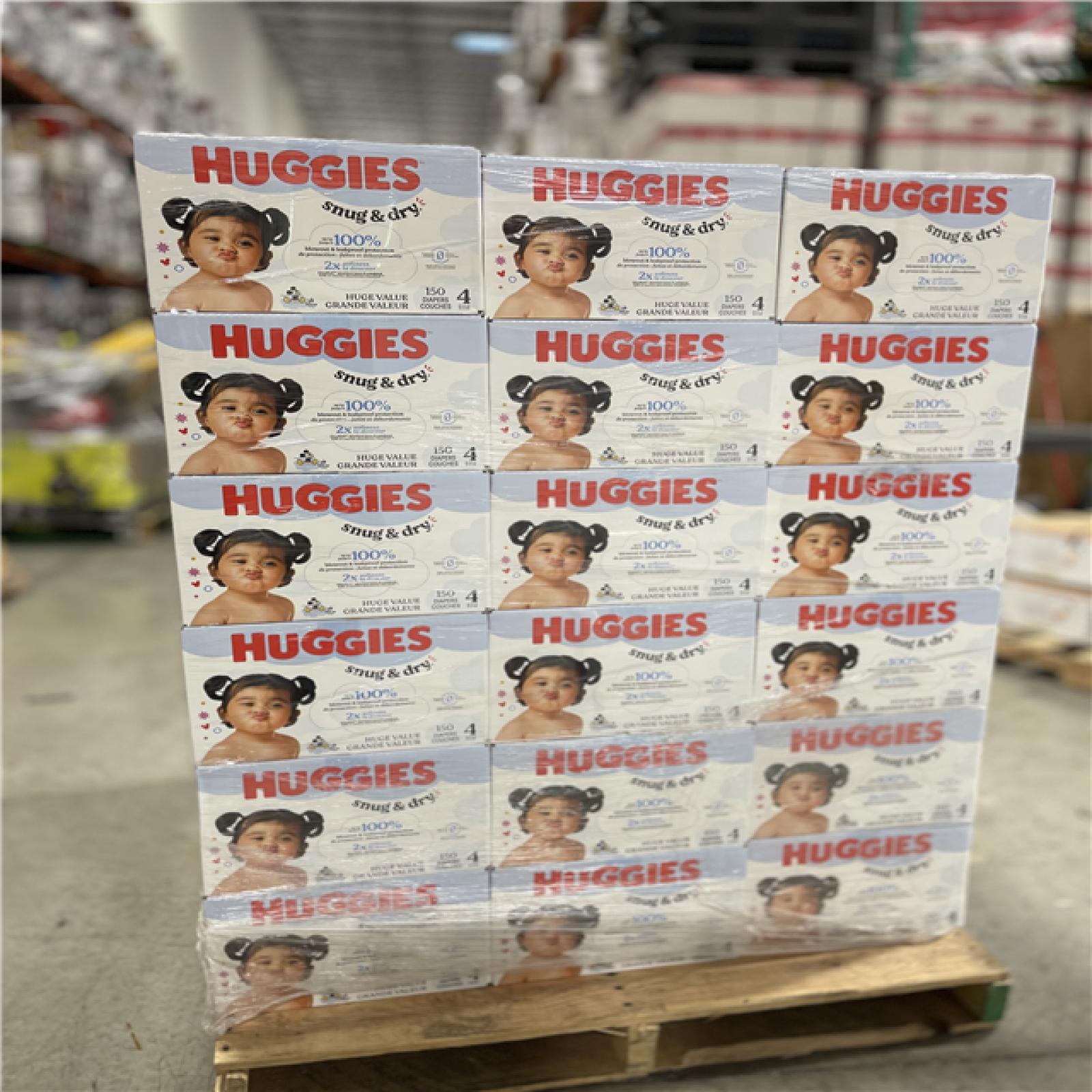DALLAS LOCATION - Huggies Size 4 Diapers  Snug & Dry Baby PALLET-(36 CASES)