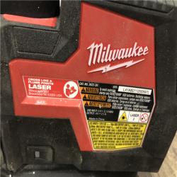 AS-IS Milwaukee Green 100 ft. Cross Line and Plumb Points Rechargeable Laser Level (Tool Only)
