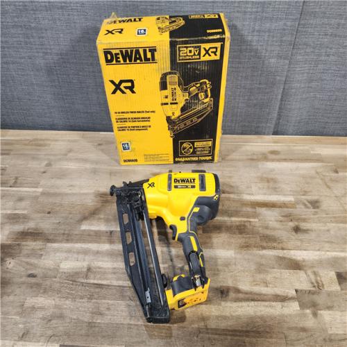 HOUSTON LOCATION - AS-IS DEWALT 20V MAX XR Lithium-Ion Electric Cordless 16-Gauge Angled Finishing Nailer (Tool Only)