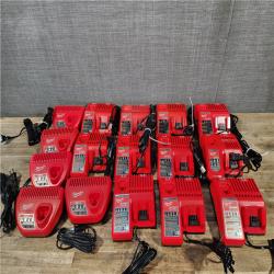HOUSTON LOCATION - AS-IS MILWAUKEE BATTERY CHARGER PACK QTY - 16