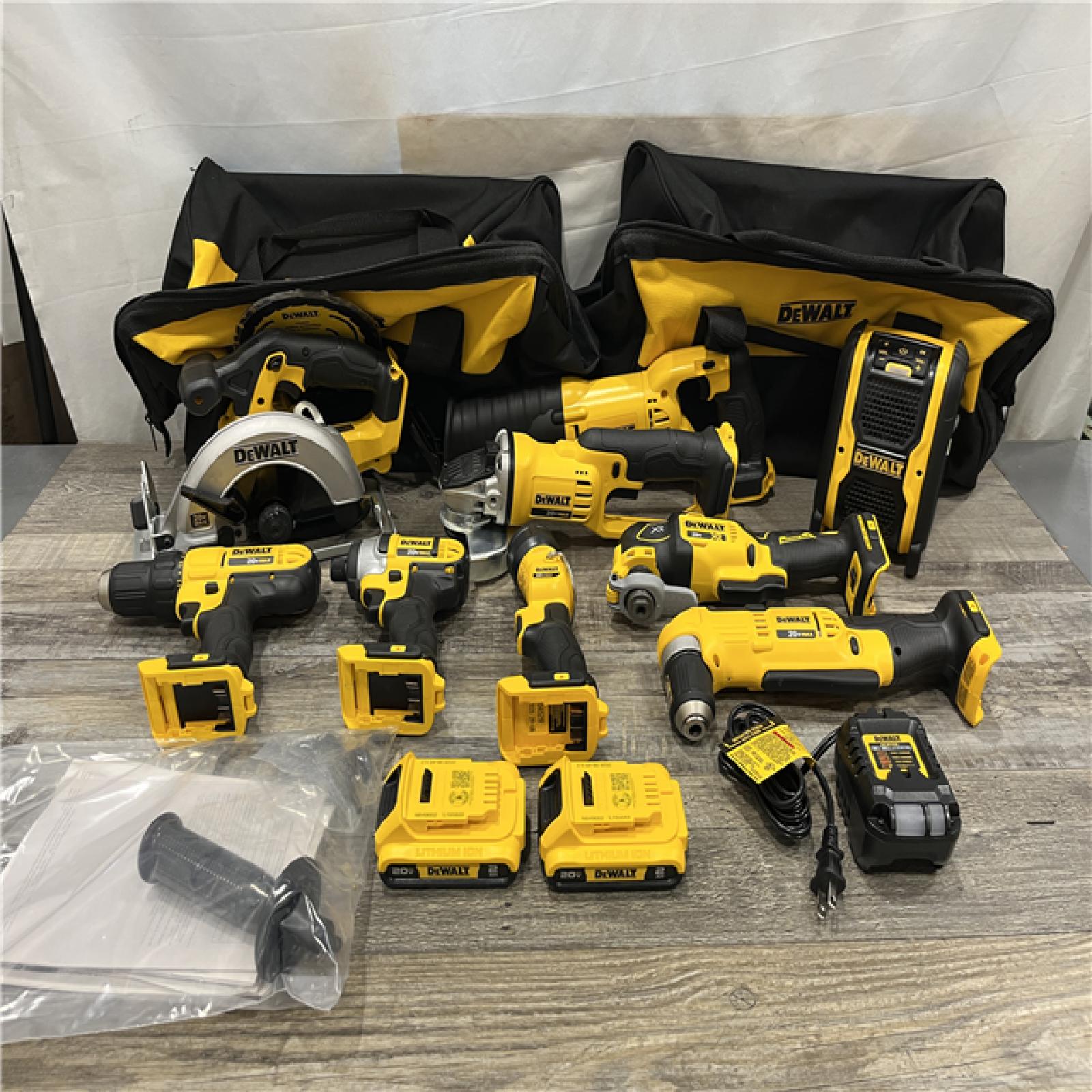 AS-IS DEWALT 20V MAX Cordless 9 Tool Combo Kit