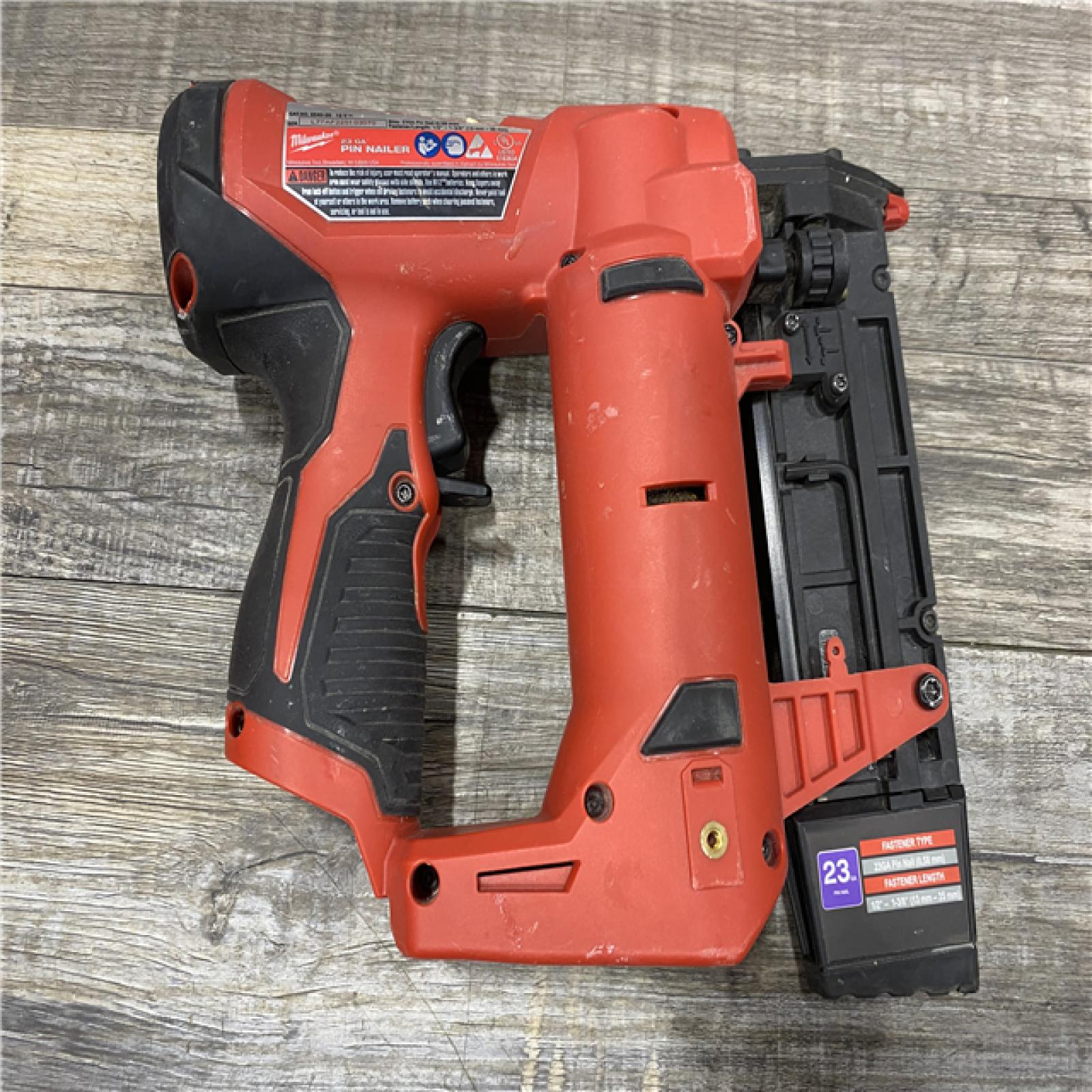 AS-IS Milwaukee 12-Volt 23-Gauge Lithium-Ion Cordless Pin Nailer (Tool-Only)
