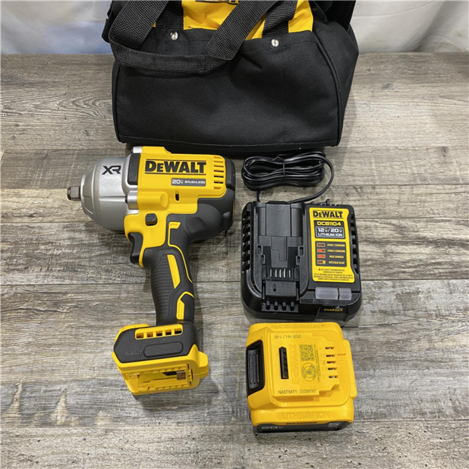 AS-IS DEWALT 20V MAX Lithium-Ion Cordless 1/2 in. Impact Wrench Kit