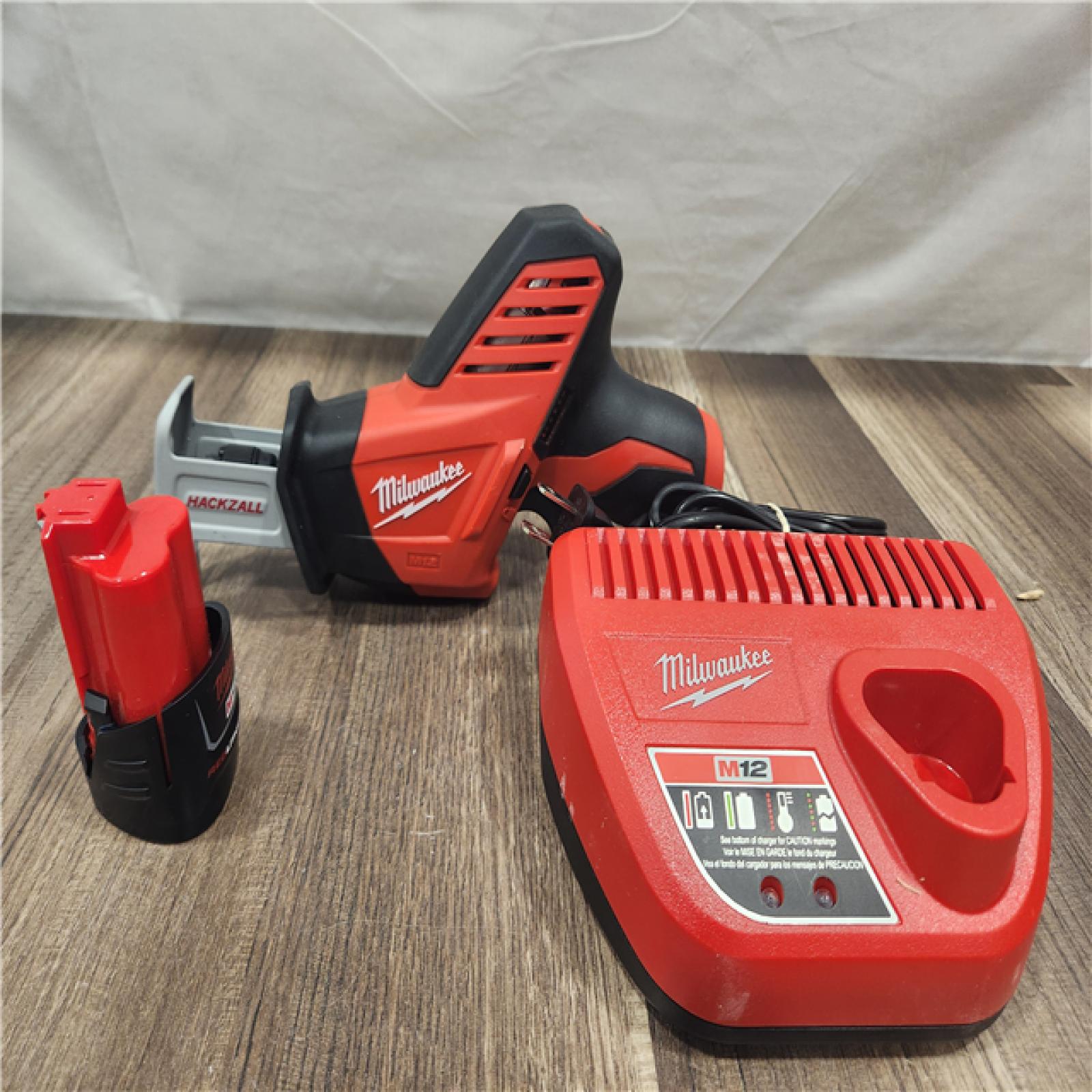 AS-IS- Milwaukee 12V 1.5Ah Cordless Straight Handle Reciprocating Saw Kit