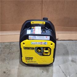 HOUSTON LOCATION - AS-IS CHAMPION 4500/3500-Watt Electric Start Gasoline/Propane Powered Dual Fuel Inverter Generator with Quiet Technology and CO Shield