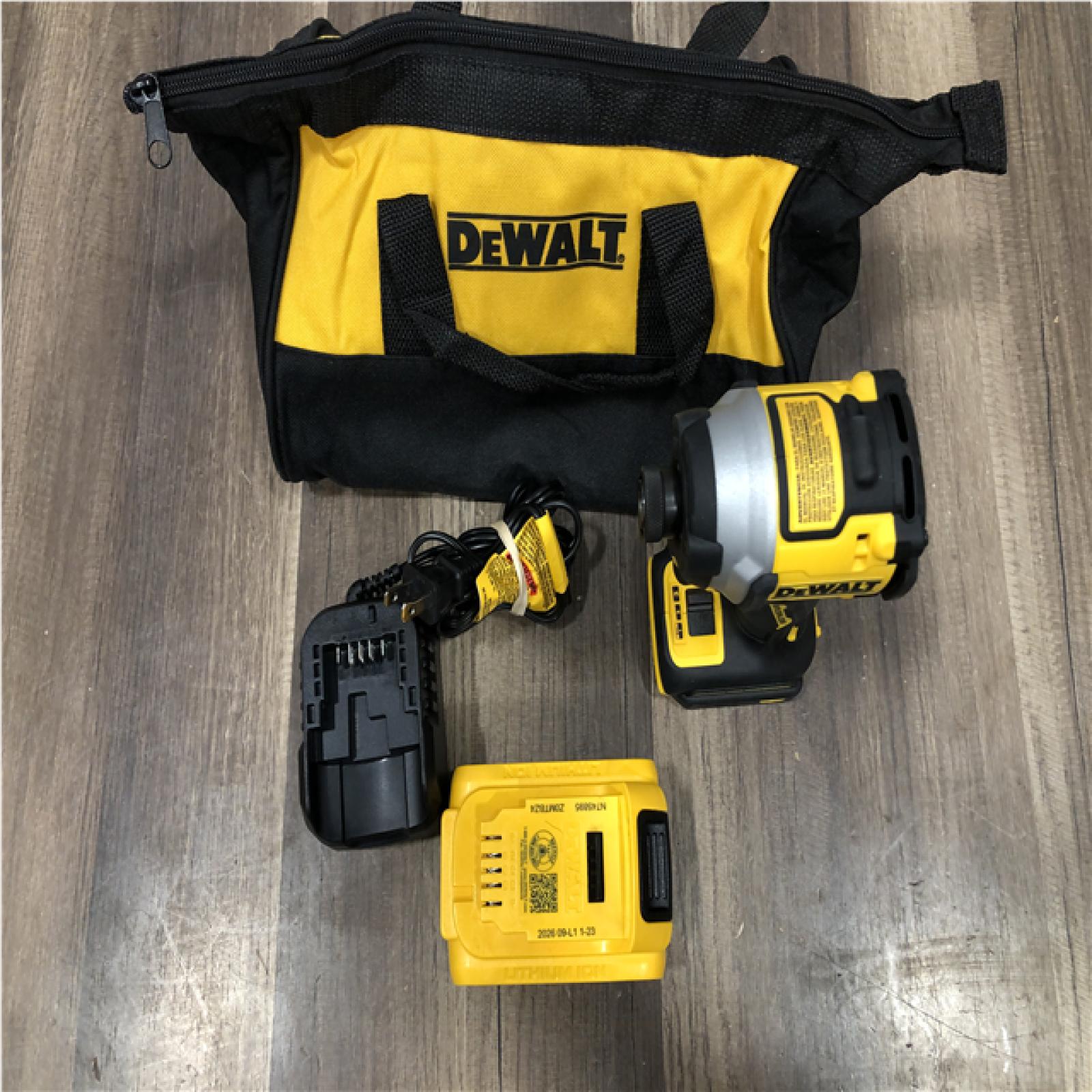 AS-IS DEWALT ATOMIC 20V MAX Lithium-Ion Cordless 1/4 in. Brushless Impact Driver Kit