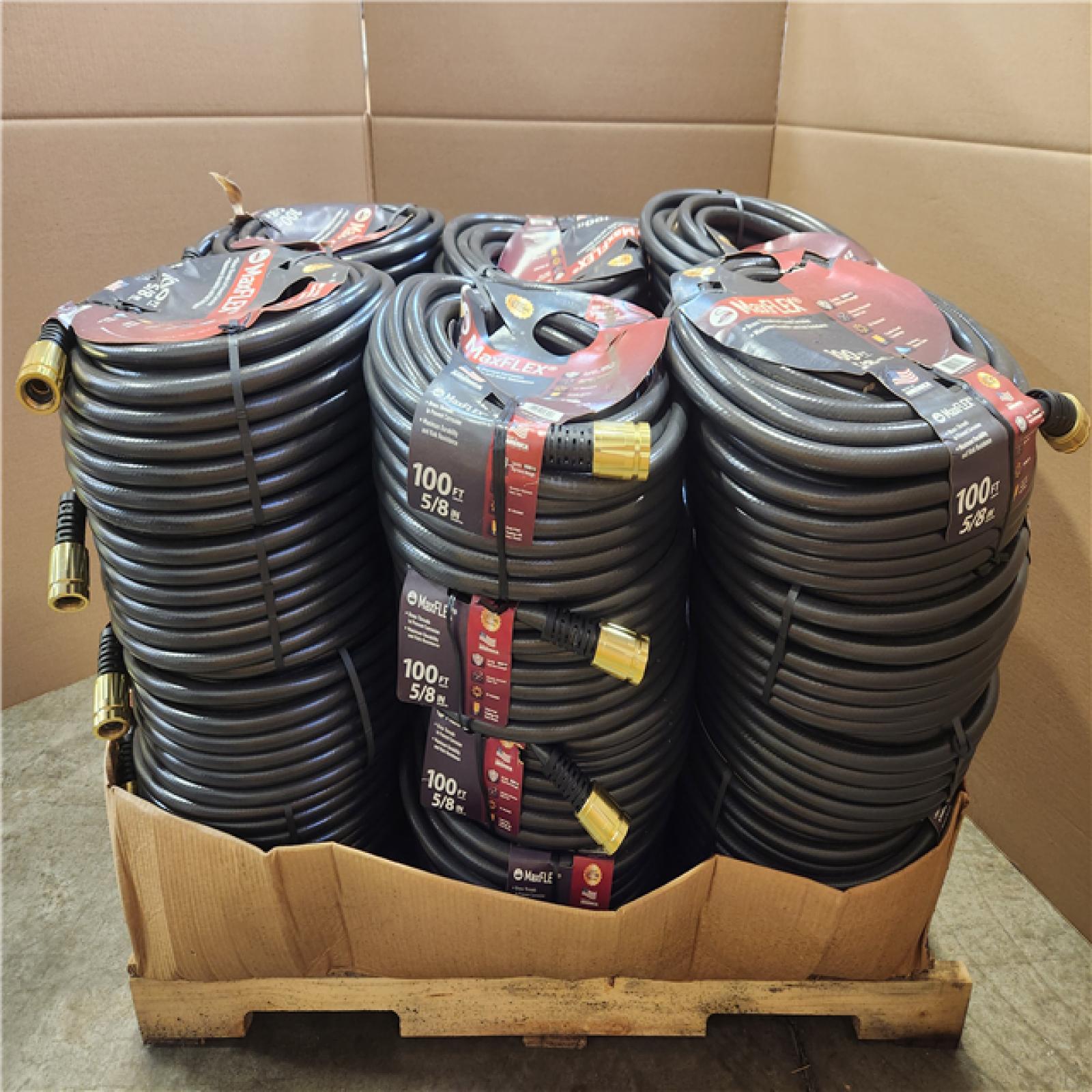 Phoenix AS-IS Swan Maximum FLEX 5/8 in. x 100 ft. Premium Duty Garden Hose Pallet (30-Hoses)
