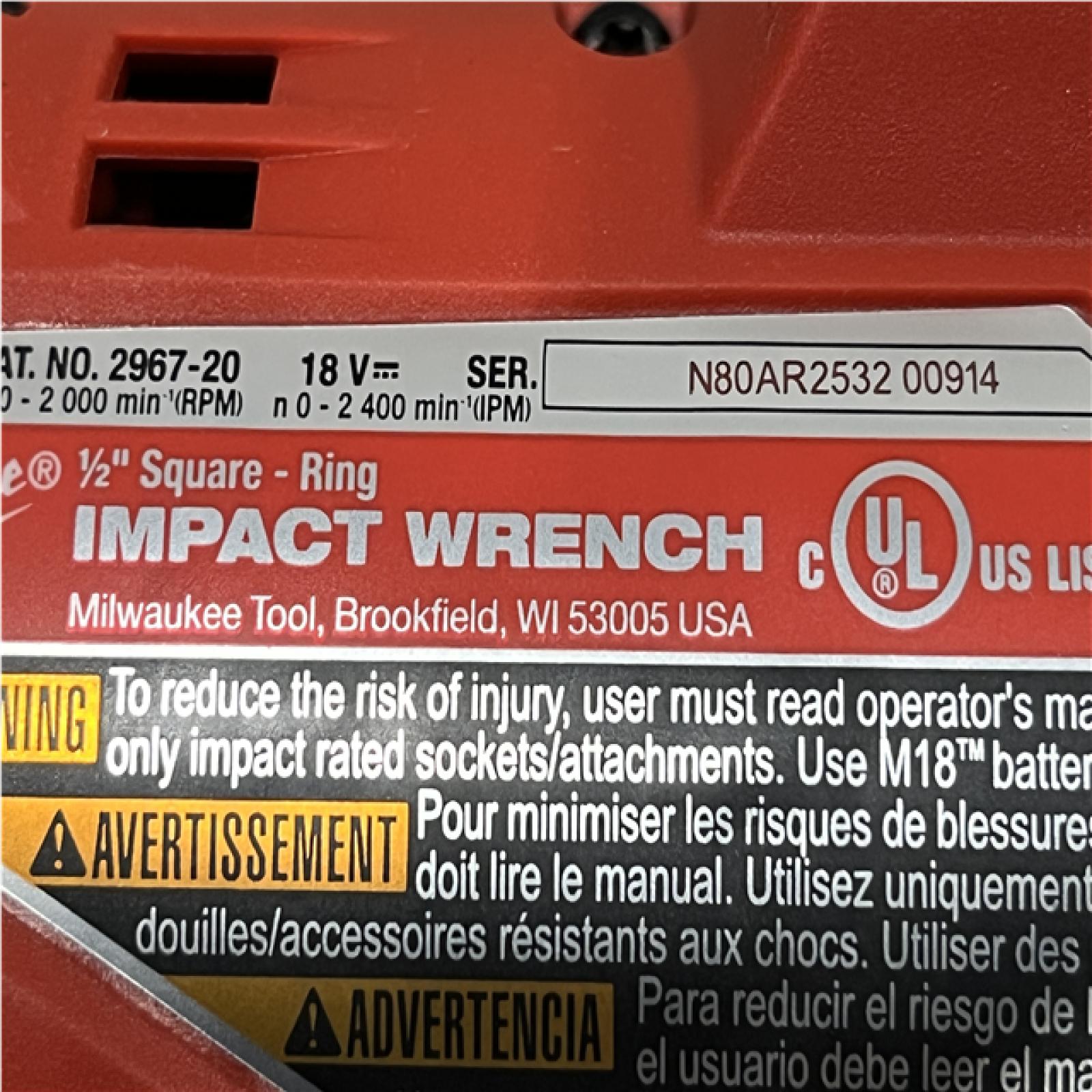 AS-IS Milwaukee FUEL 18V Lithium-Ion Brushless Cordless 1/2 in. Impact Wrench with Friction Ring (Tool-Only)