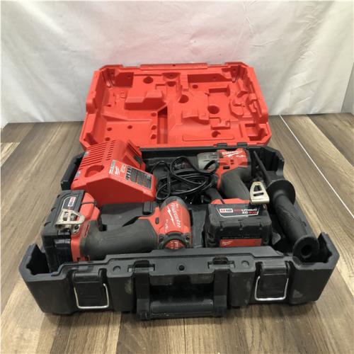 AS-IS Milwaukee FUEL 18V Lithium-Ion Brushless Cordless Hammer Drill and Impact Driver Combo Kit