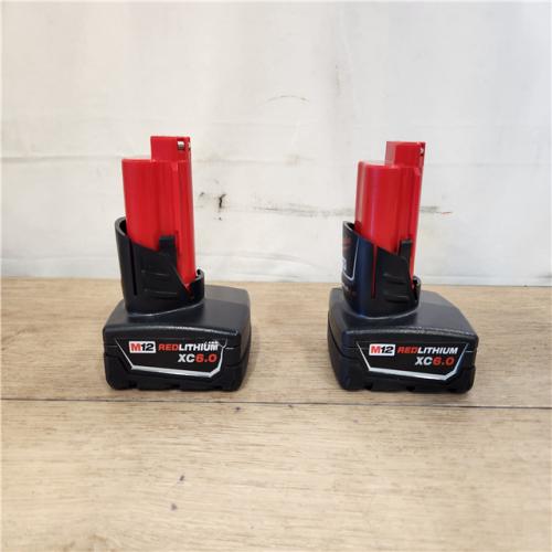 AS-IS- Milwaukee 12V Lithium-Ion XC Extended Capacity Battery Pack 6. 0Ah (2-Pack)