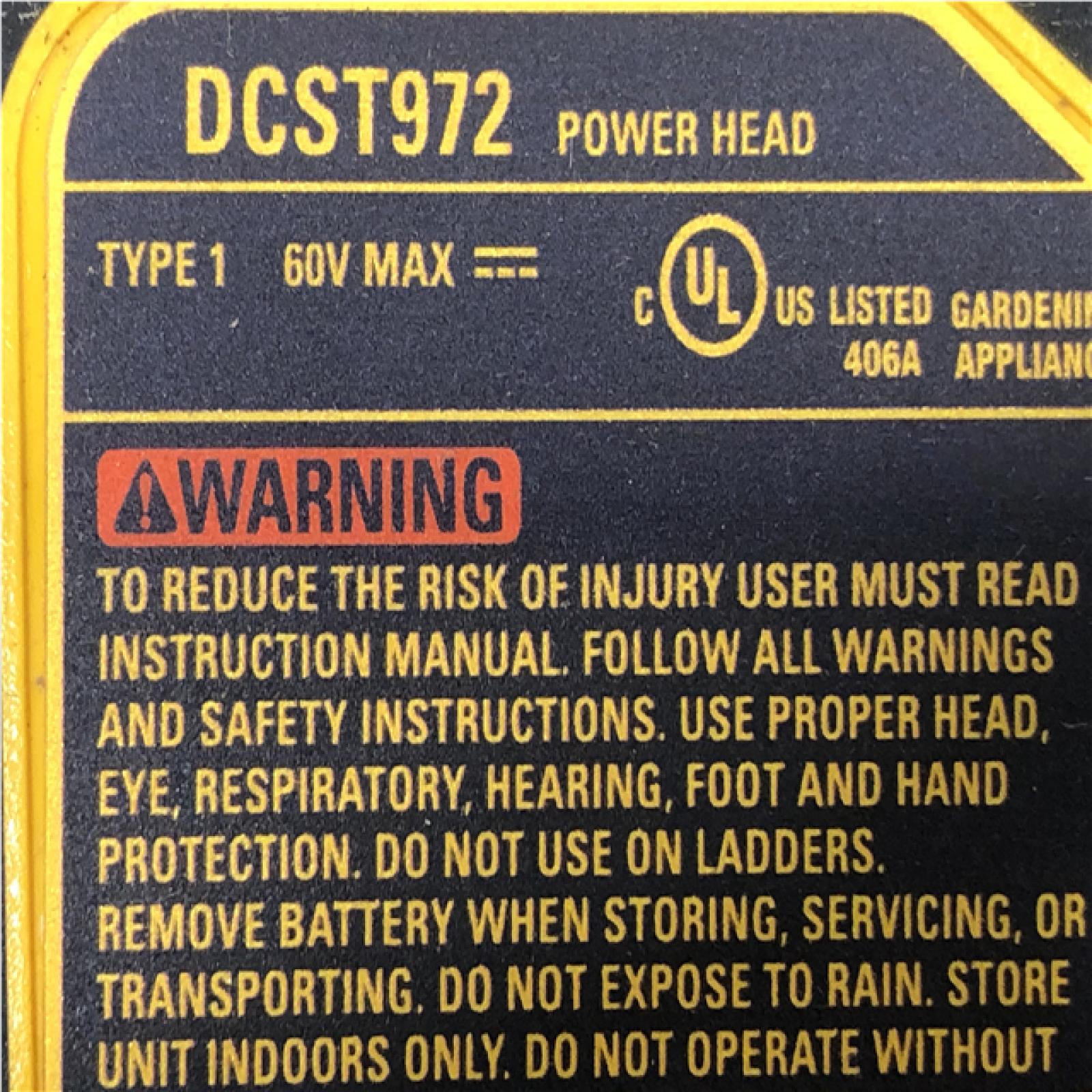 AS-IS DEWALT FLEXVOLT 60V MAX 17 in. Cordless Battery Powered Attachment Capable Trimmer Kit