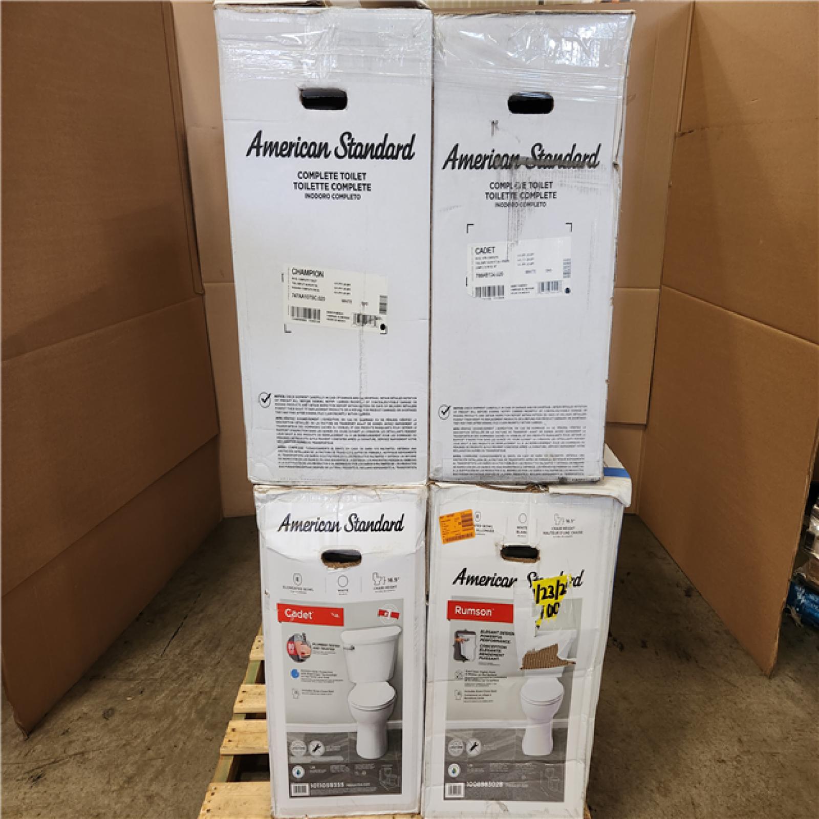 Phoenix AS-IS Mixed American Standard Toilet Pallet (6 Toilets)