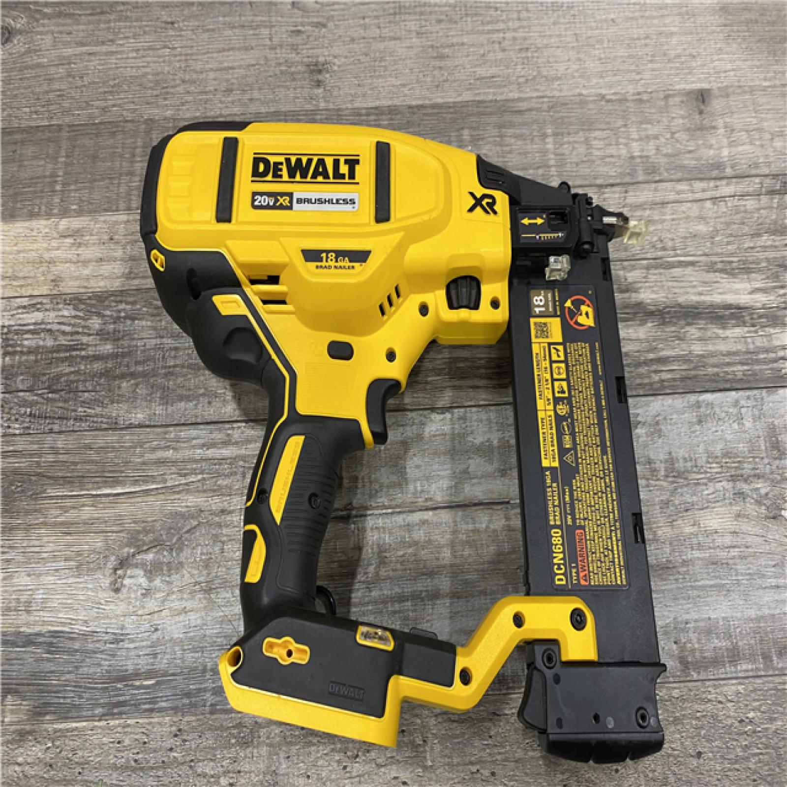 AS-IS DEWALT 20V MAX XR Lithium-Ion Electric Cordless 18-Gauge Brad Nailer (Tool Only)