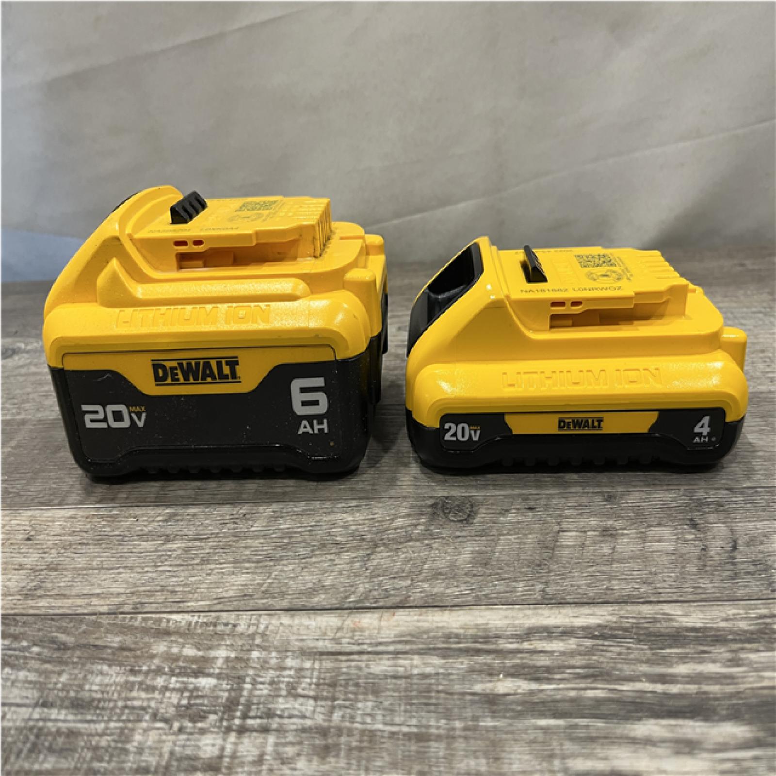 AS-IS DEWALT 20V MAX Lithium-Ion 6.0Ah and 4.0Ah Battery and Charger Starter Kit