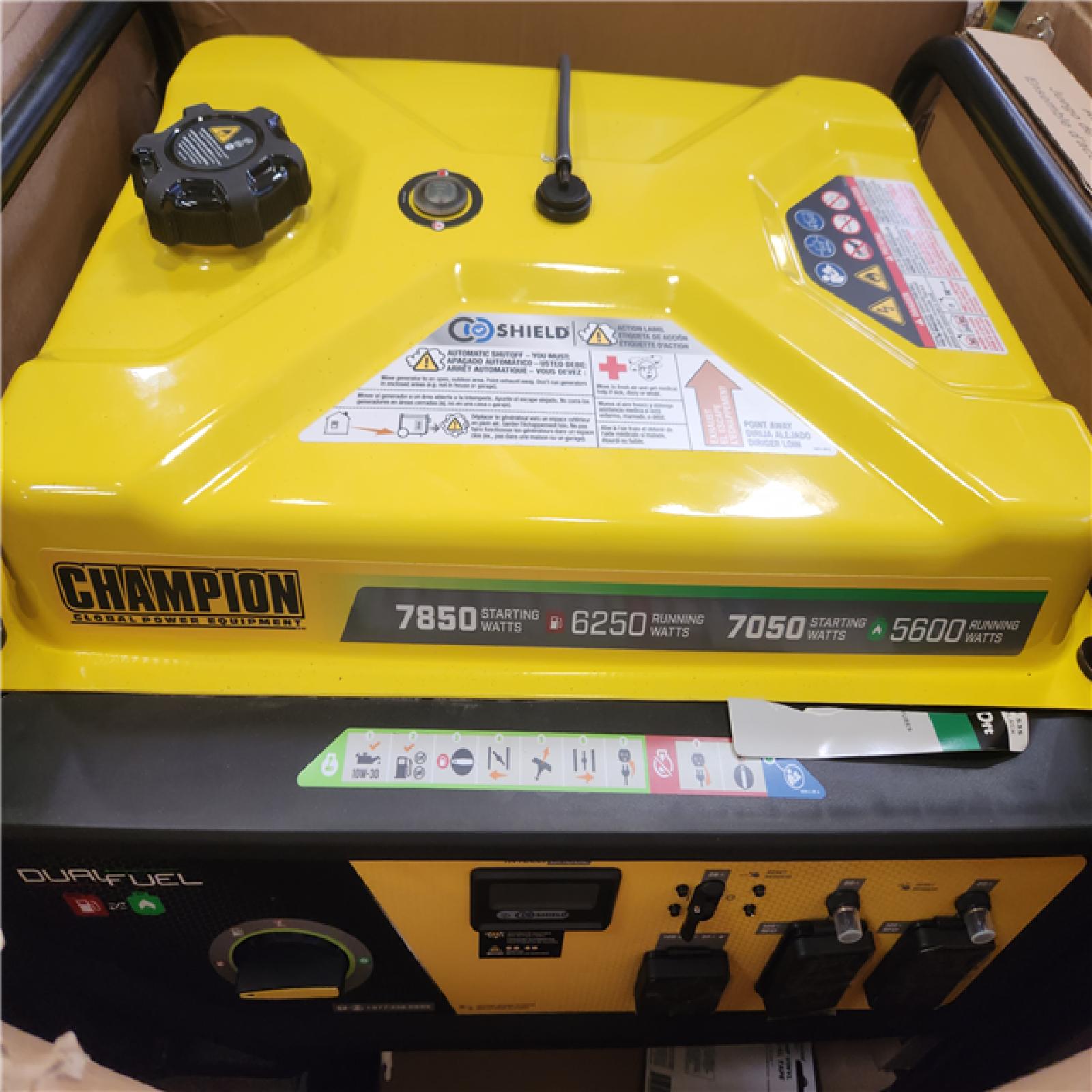 Phoenix NEW  Champion Power Equipment 7850/6250-Watt Recoil Start Gasoline and Propane Powered Dual Fuel Portable Generator with CO Shield