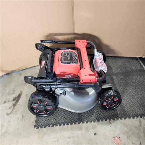 HOUSTON LOCATION - AS-IS Milwaukee M18 FUEL Brushless Cordless 21 in. Walk Behind Dual Battery Self-Propelled Mower Kit W/ CHARGER