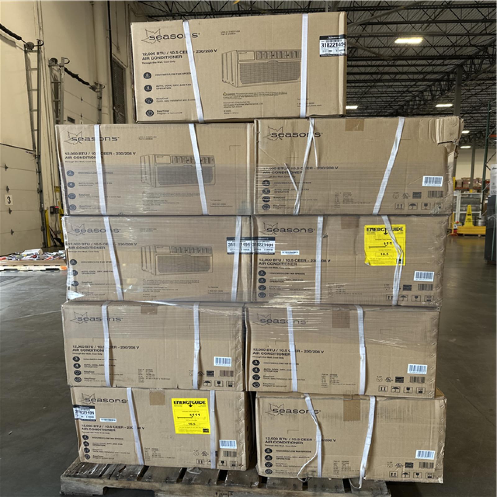 DALLAS LOCATION - Seasons 12 000 BTU 230/208-Volt Through-the-Wall Unit Air Conditioner Only - 9 units