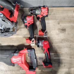 HOUSTON LOCATION - AS-IS Milwaukee 5 Tool Combo Kit W/ (2) Battery & Charger
