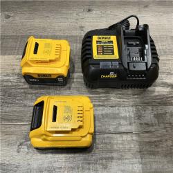 AS-IS DEWALT 20V MAX Lithium-Ion Starter Kit with 4.0 Ah and 5.0 Ah Batteries and Charger
