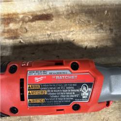 Houston Location AS-IS Milwaukee FUEL 12V Lithium-Ion Compact 3/8 in. Cordless Ratchet (Tool-Only)