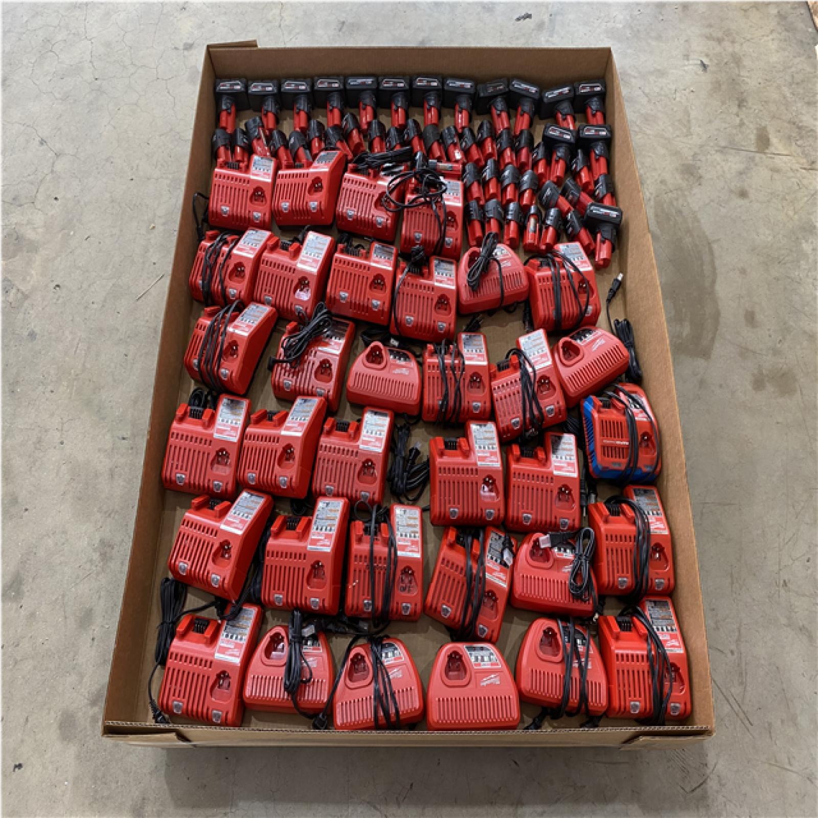 Houston Location - AS-IS Tool Pallet CHARGER/BATTERY MIX