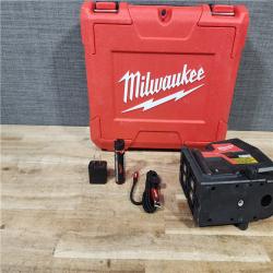 HOUSTON LOCATION - AS - IS Milwaukee 100 ft. REDLITHIUM Lithium-Ion USB Green Rechargeable Cross Line Laser Level with Charger