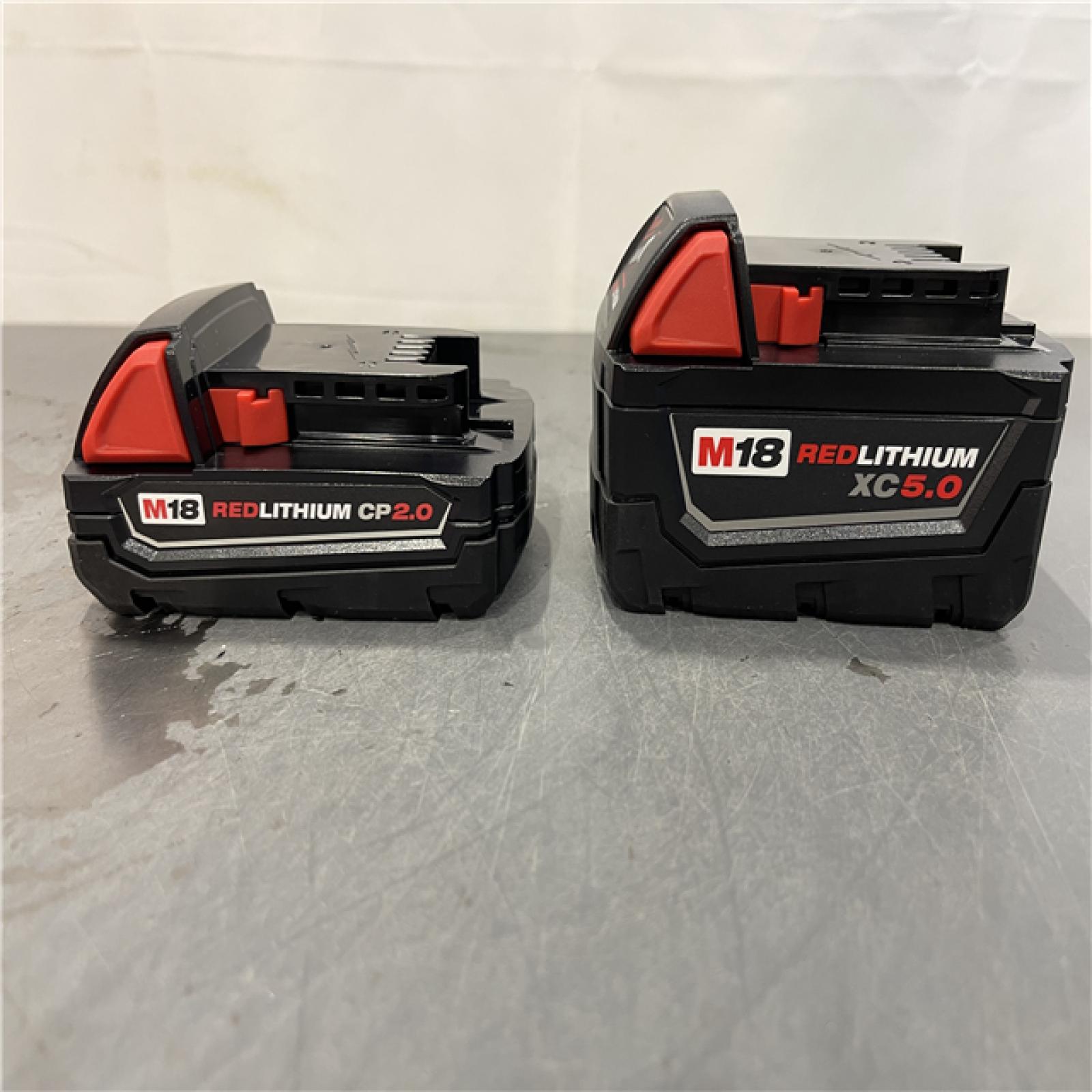 AS-IS - Milwaukee M18 18-Volt Lithium-Ion Starter Kit with One 5.0 Ah and One 2.0 Ah Battery and Charger