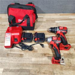 HOUSTON LOCATION - AS - IS Milwaukee 18V Lithium-Ion Cordless Drill Driver/Impact Driver Combo Kit