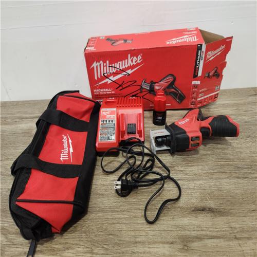 Phoenix Location Milwaukee M12 12V Lithium-Ion HACKZALL Cordless Reciprocating Saw Kit with One 1.5Ah Battery, Charger and Tool Bag 2420-21