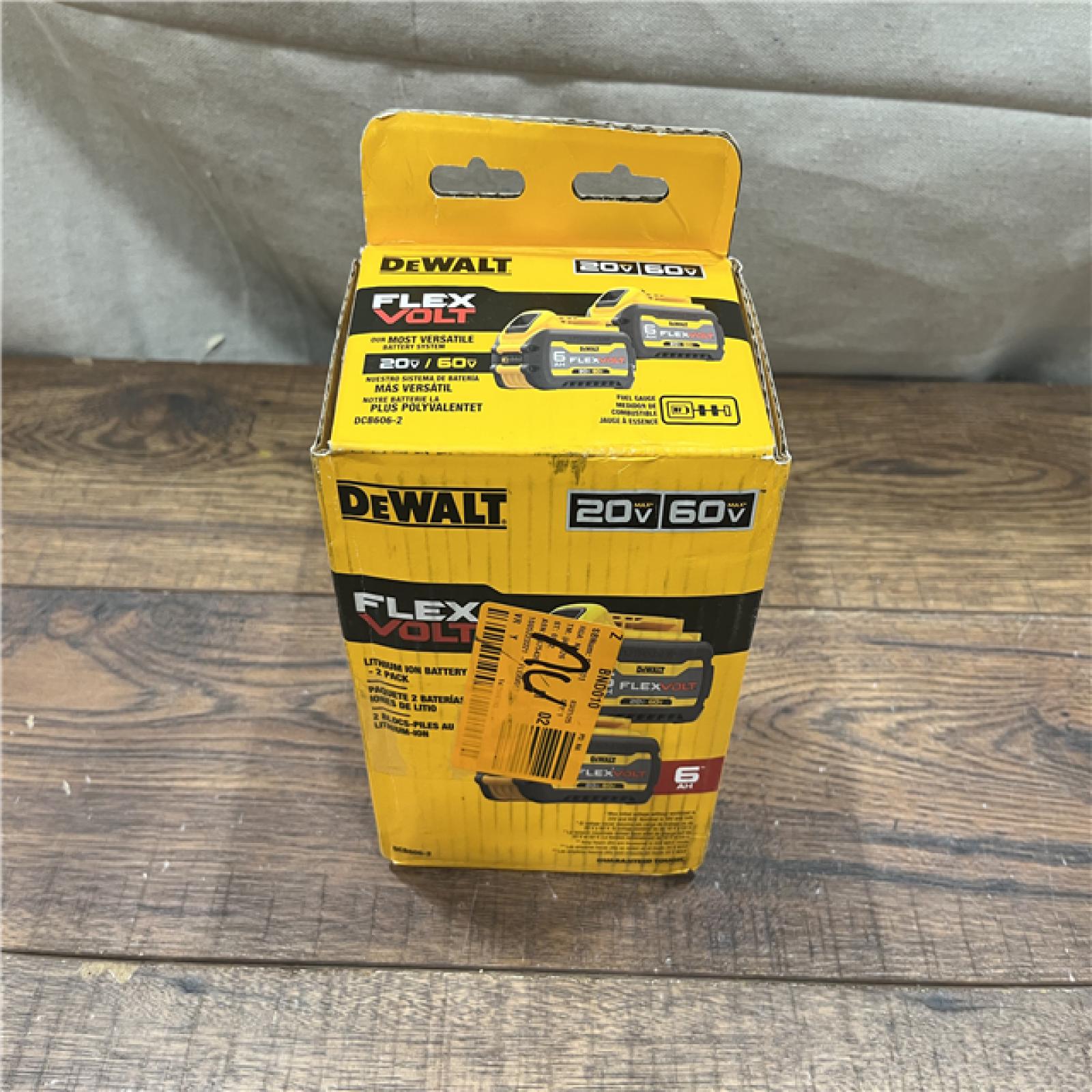 NEW DEWALT FLEXVOLT 20-Volt/60-Volt MAX Lithium-Ion 6.0Ah Battery Pack (2-Pack)