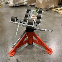 DALLAS LOCATION- AS IS RIGID 16 in.-31 in. Pipe Capacity Pipe Stand with Heavy-Duty Rollers