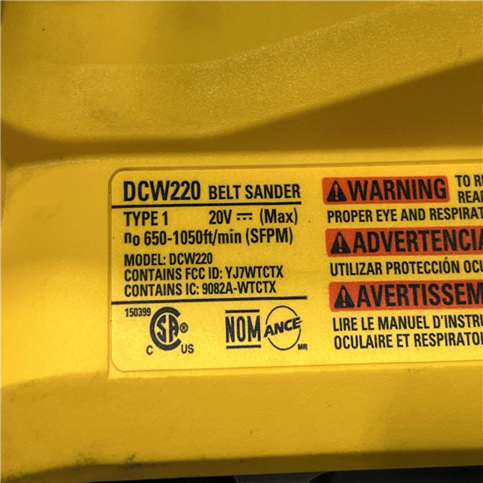 AS-IS DEWALT 20V MAX* XR Brushless Cordless Belt Sander (Tool-Only)