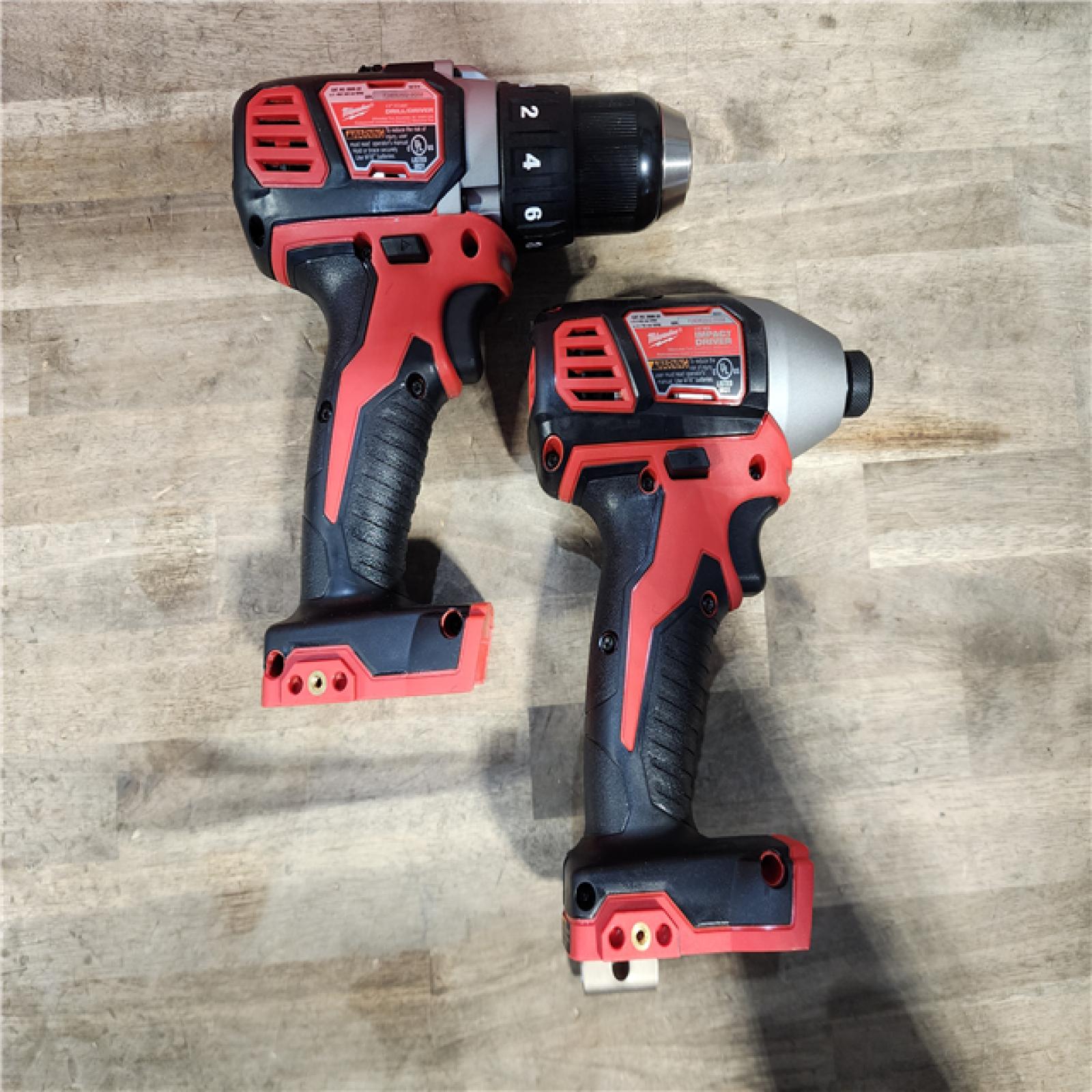 HOUSTON LOCATION - AS-IS Milwaukee 18V Cordless Brushed 2-Tool Drill/Driver and Impact Driver Kit