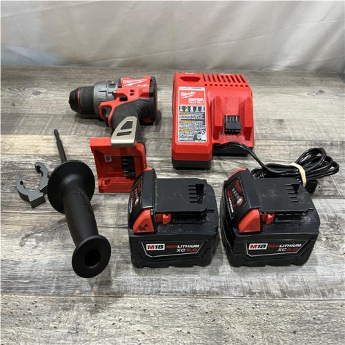 AS-IS Milwaukee FUEL 18V Lithium-Ion Brushless Cordless 1/2 in. Hammer Drill Driver Kit