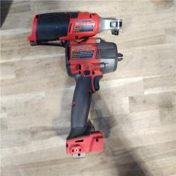 HOUSTON LOCATION - AS-IS M18 FUEL 18V Cordless Mid Torque 1/2 in. Impact Wrench W/ M12 FUEL 3/8 in. Ratchet & Battery/Charger Combo Kit