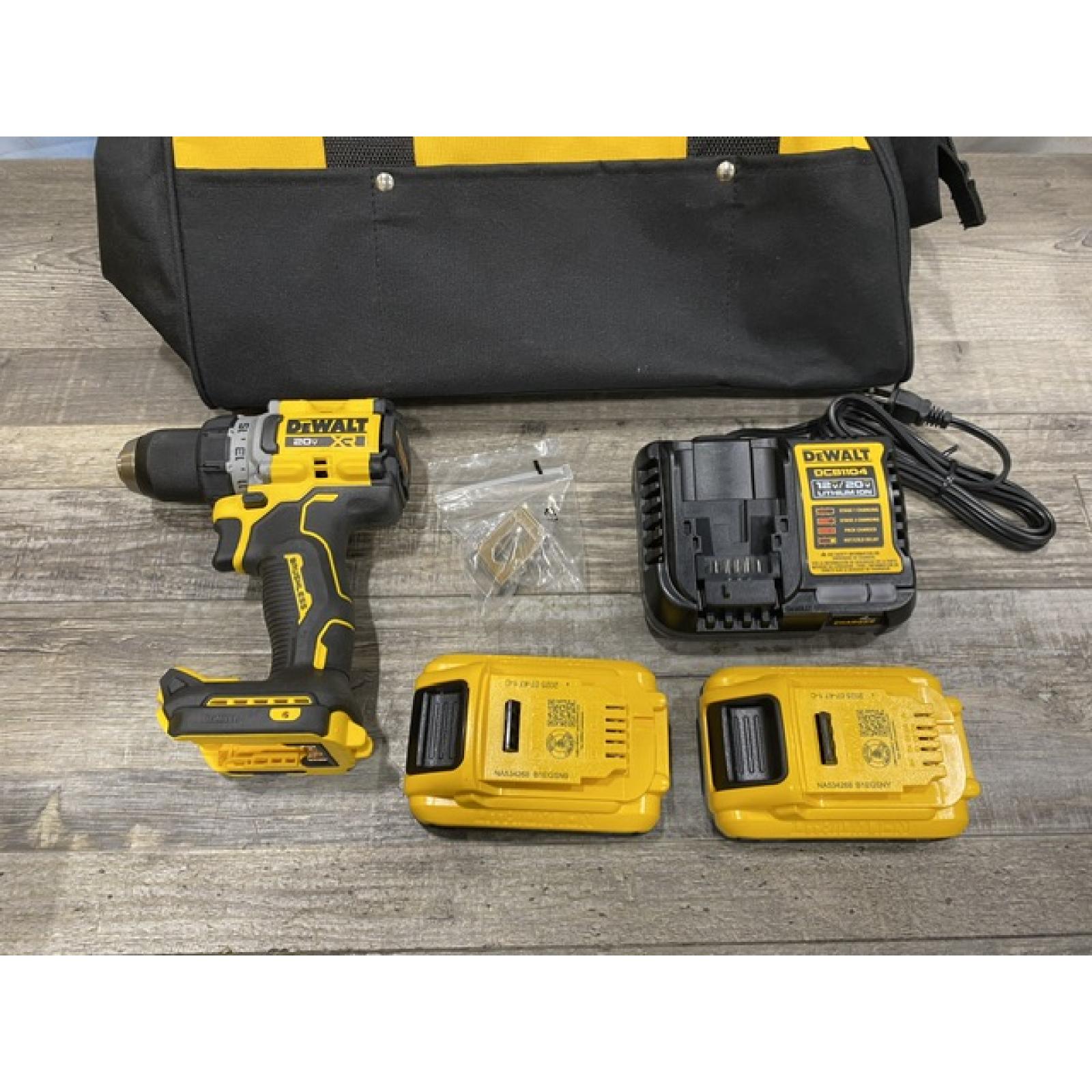 AS-IS DEWALT 20V XR Lithium-Ion Cordless Brushless 1/2 in. Drill/Driver Kit