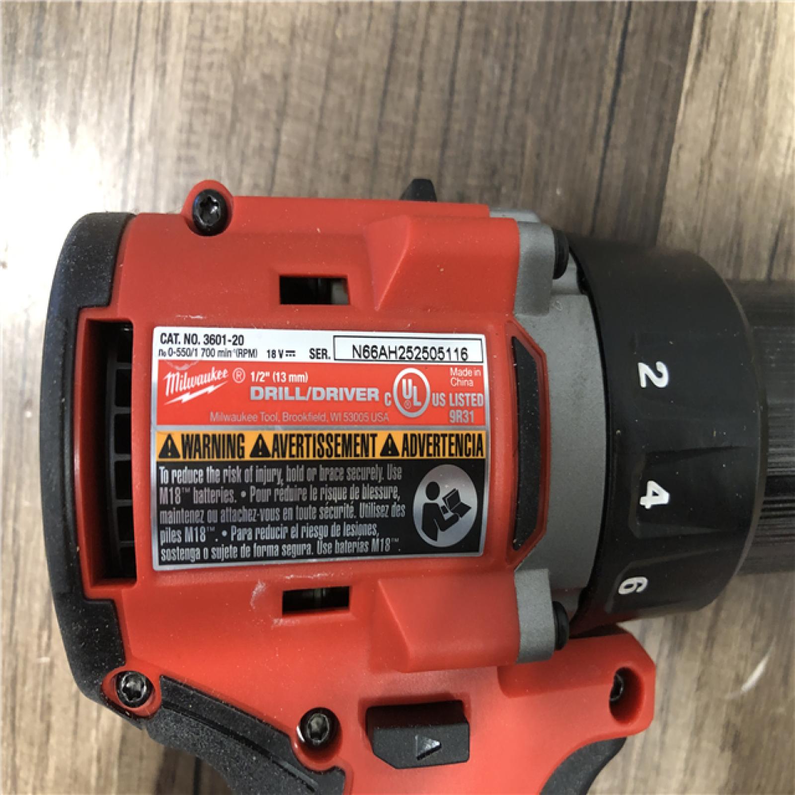 AS-IS Milwaukee 18V Lithium-Ion Brushless Cordless 1/2 in. Compact Drill/Driver (Tool-Only)