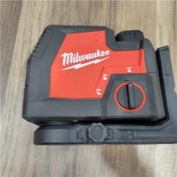 AS-IS Milwaukee-3522-21 Green Beam Laser Cross Line Plumb Point USB Rechargeable