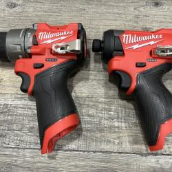 AS-IS Milwaukee FUEL 12-Volt Lithium-Ion Brushless Cordless Hammer Drill and Impact Driver Combo Kit