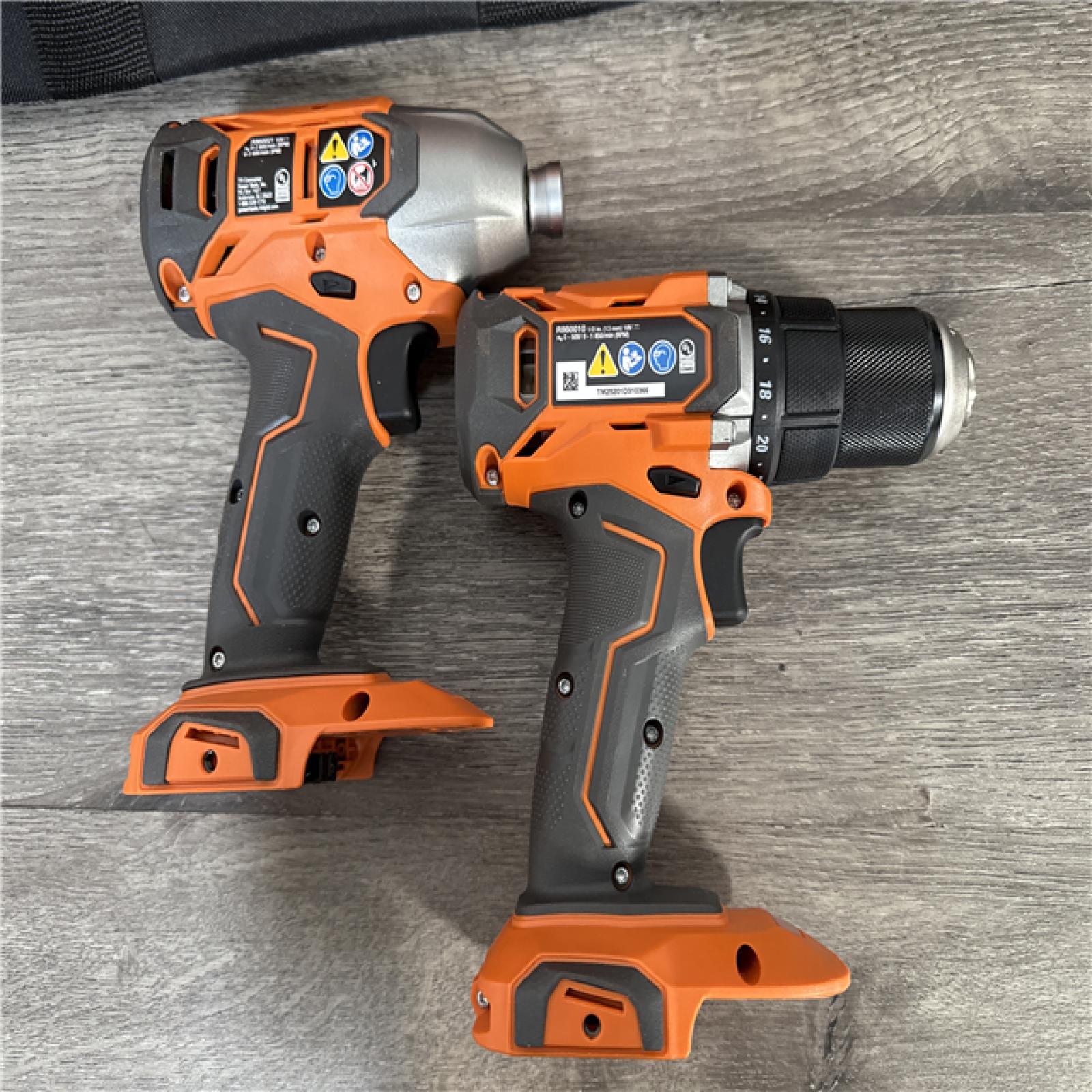 California AS-IS Ridgid 18V 8-Tool Combo Kit  Includes (2) Batteries  Charger & Bag; Appears in Excellent Condition